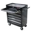 7 Drawer Multi-Tool Cart With Wheels - Black