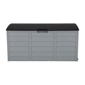 75gal 130lb Black Lid Plastic Patio Storage Box (Option: Courtyard storage box)