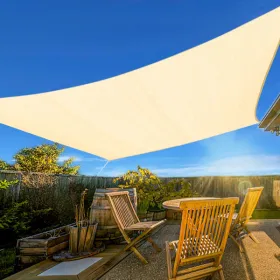 10'X13' Cream HDPE Sunshade Sail (Option: Defaulttitle)